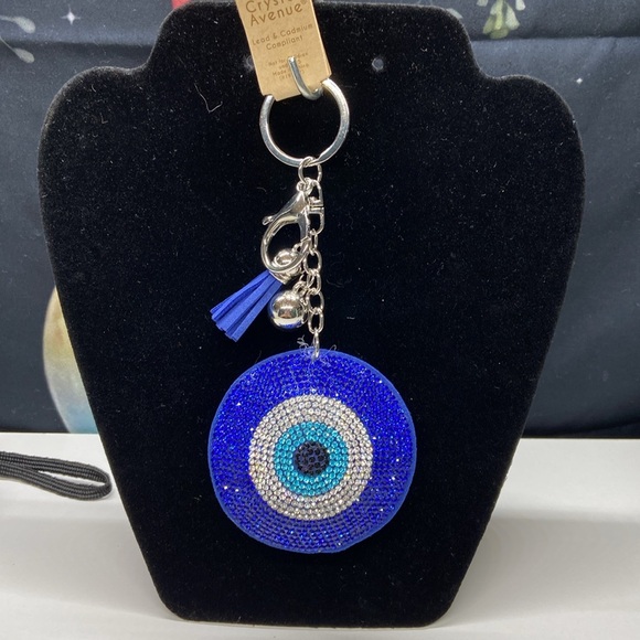 Evil eye bling key purse charm - Picture 4 of 9